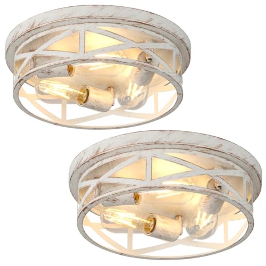Farming & Agriculture Word Stacks - 13 inch Flush Mount Ceiling Light