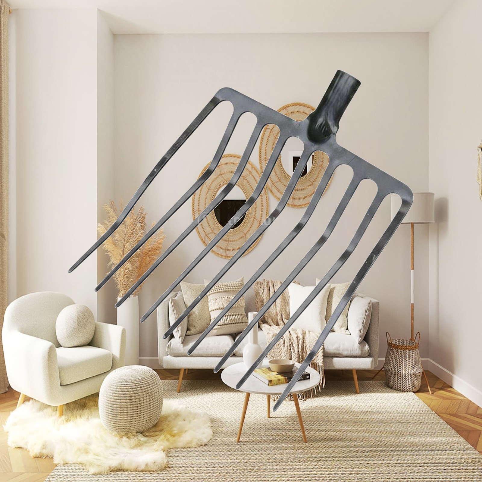 Farming Tools For Agriculture - Single Piece Agricultural Fork Multi Tine