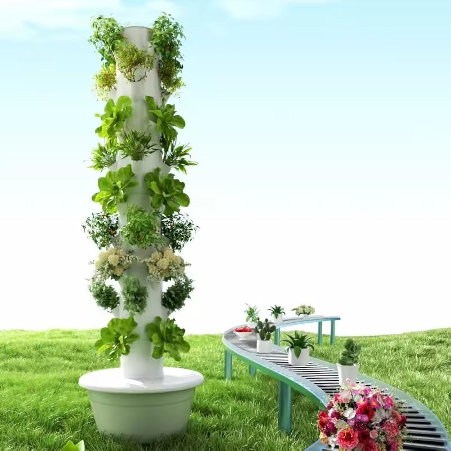 Agriculture Vertical Farming - Vertical Hydroponic Grow Tower Aeroponic Tower