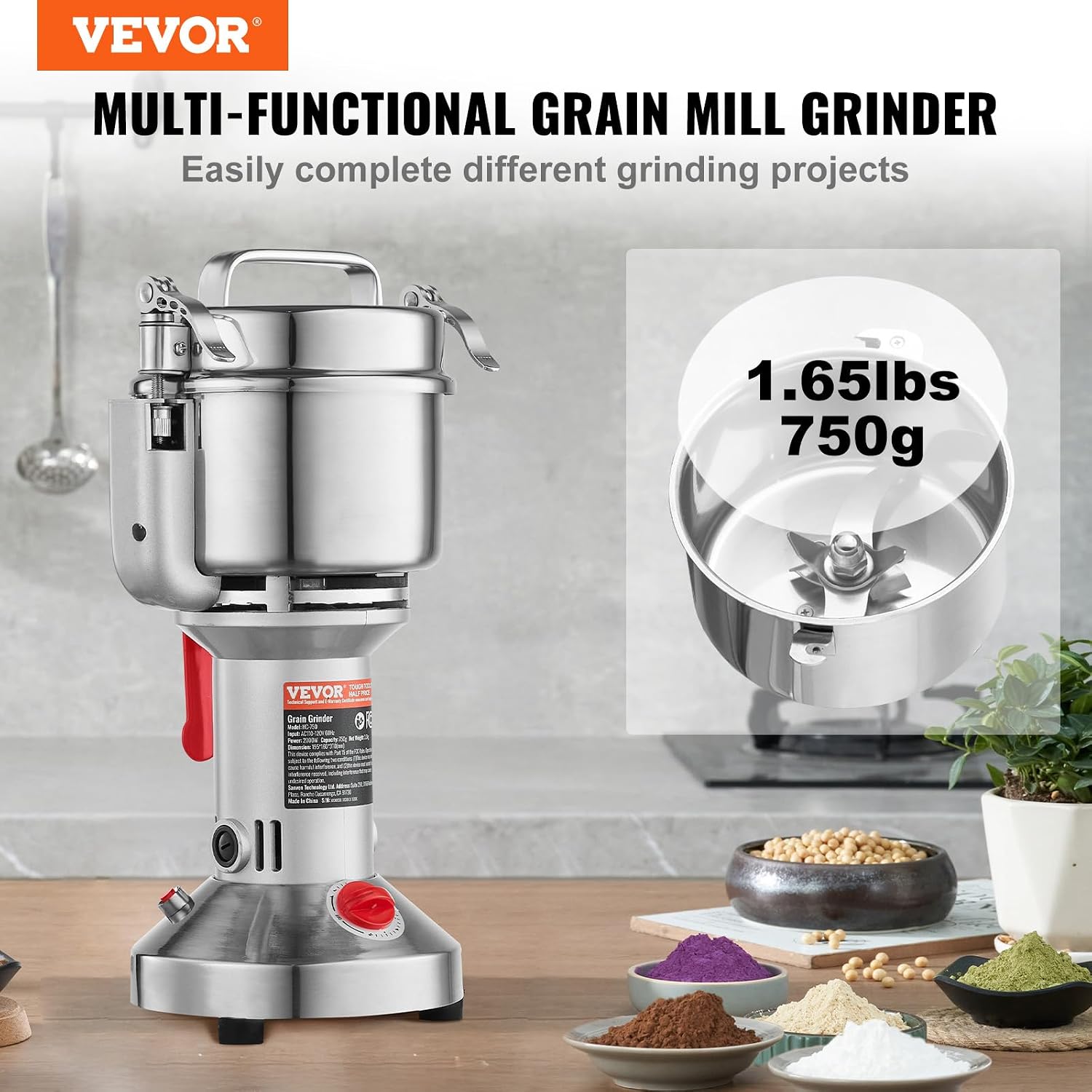 2000W Electric Grain Mill Grin - Grain Mill Grinder ulasan dan harga