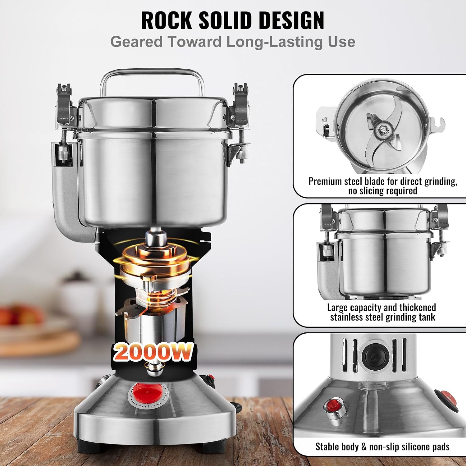 2000W Electric Grain Mill Grin - Grain Mill Grinder ulasan dan harga