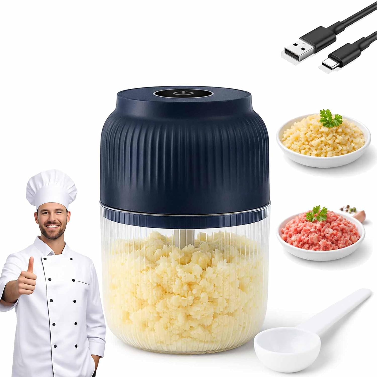 Electric Garlic Chopper, Mini  - Grain Mill Grinder ulasan dan harga