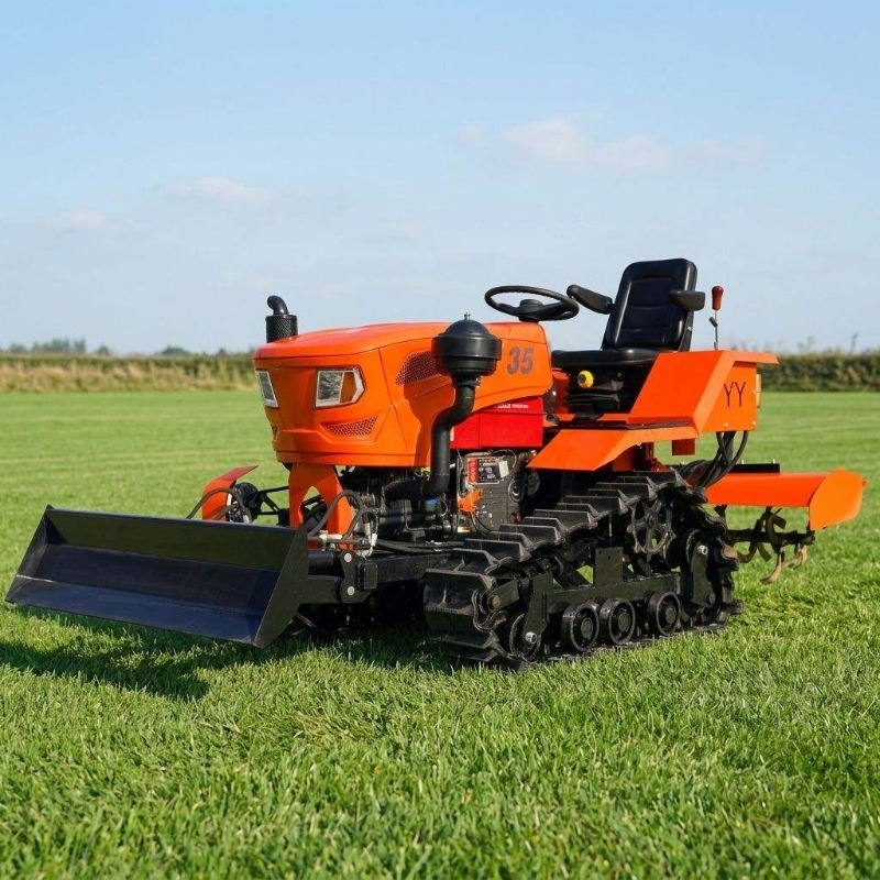 Crawler 4WD Rotary Tiller 35HP - Agriculture Farming Equipments ulasan dan harga