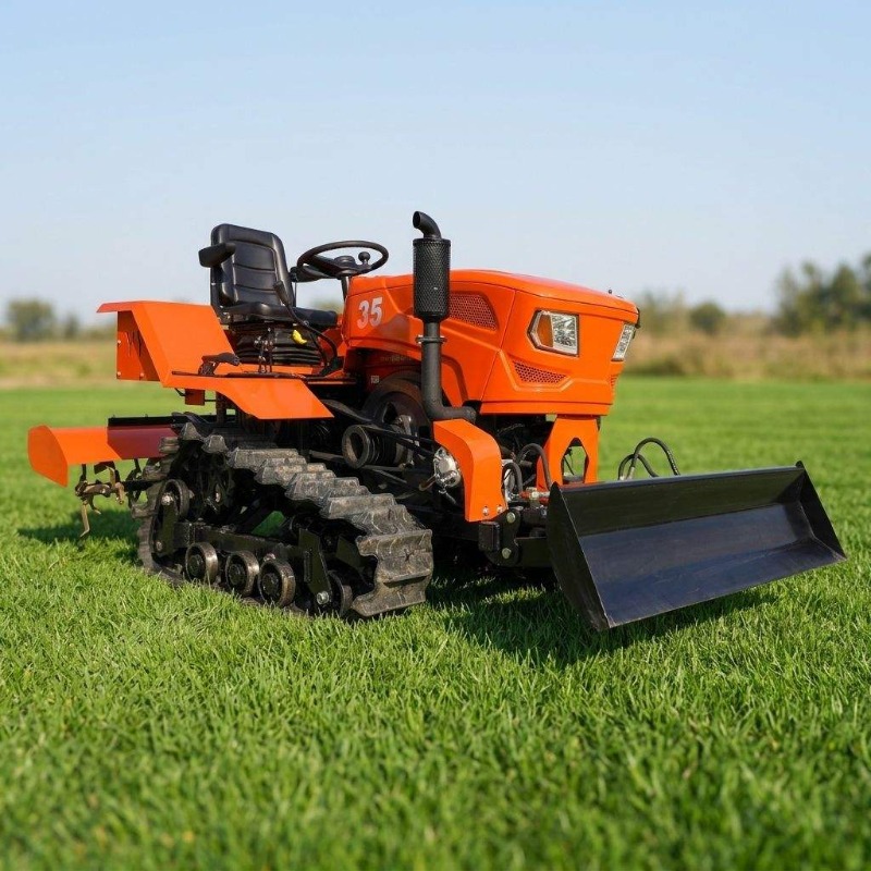 Crawler 4WD Rotary Tiller 35HP - Agriculture Farming Equipments ulasan dan harga