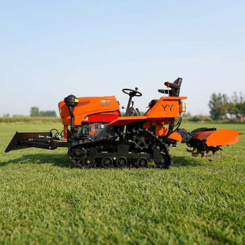Crawler 4WD Rotary Tiller 35HP - Agriculture Farming Equipments ulasan dan harga